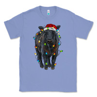 Colony Blue christmas black angus cattle with lights Classic Tee - RanaPortraitStore