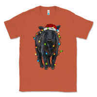 Copper christmas black angus cattle with lights Classic Tee - RanaPortraitStore
