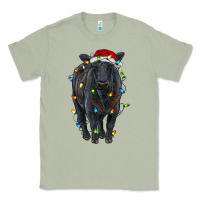 Matcha christmas black angus cattle with lights Classic Tee - RanaPortraitStore