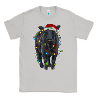 Moon Dust christmas black angus cattle with lights Classic Tee - RanaPortraitStore