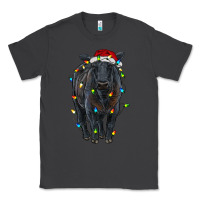 Smoke christmas black angus cattle with lights Classic Tee - RanaPortraitStore