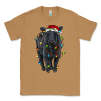 Toasted Coconut christmas black angus cattle with lights Classic Tee - RanaPortraitStore