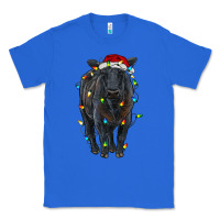 True Royal christmas black angus cattle with lights Classic Tee - RanaPortraitStore