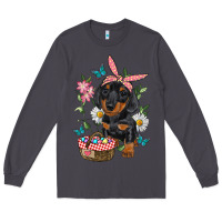 Smoke Easter Dachshund Long Sleeve Tee - RanaPortraitStore