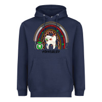 Navy Christmas dental life rainbow Heavyweight Hoodie - JahusDesignShop