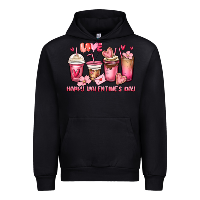 Happy Valentine's Day Coffee Cups Urban Hoodie by MaliasSmallBusiness | Teevron
