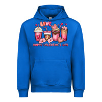 Cobalt happy valentine's day coffee cups Urban Hoodie - MaliasSmallBusiness