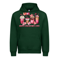 Forest Green happy valentine's day coffee cups Urban Hoodie - MaliasSmallBusiness