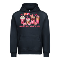 Navy happy valentine's day coffee cups Urban Hoodie - MaliasSmallBusiness