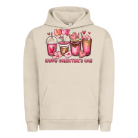 Pigment French Oak happy valentine's day coffee cups Urban Hoodie - MaliasSmallBusiness
