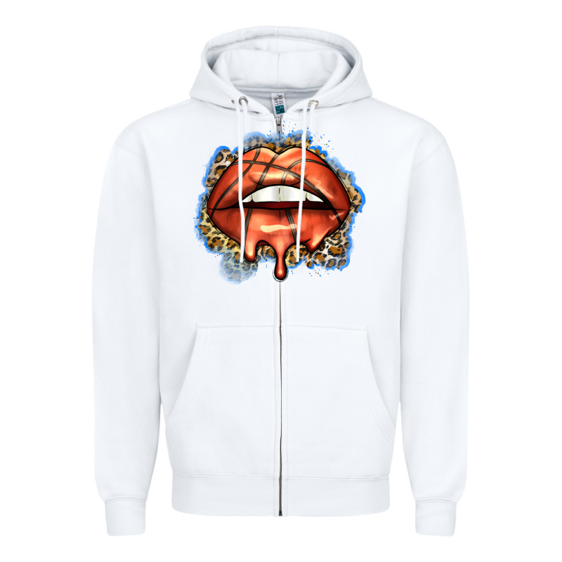 Basketball Lips Zipper Hoodie by Zillion Design Studio | Teevron