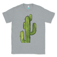 Heather Grey cactus Classic Tee - BarkalooDesign