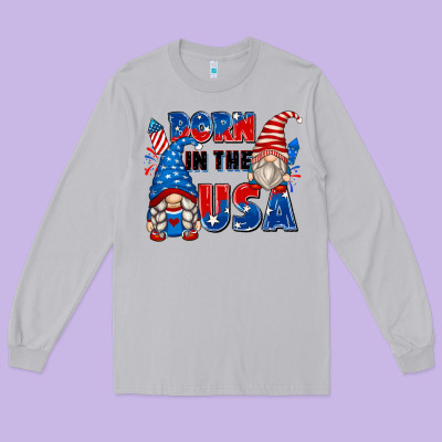 Born In The Usa Long Sleeve Tee Designed By Zillion Design Studio