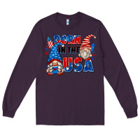 Plum born in the usa Long Sleeve Tee - Zillion Design Studio