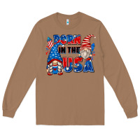 Toasted Coconut born in the usa Long Sleeve Tee - Zillion Design Studio