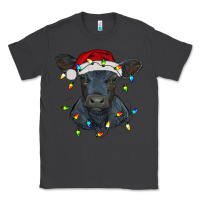Smoke christmas baby black angus calf with lights Classic Tee - RanaPortraitStore