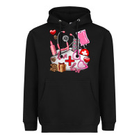Black nurse  valentines day love Heavyweight Hoodie - AdoDesignShop