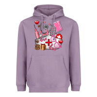 Lavender nurse  valentines day love Heavyweight Hoodie - AdoDesignShop