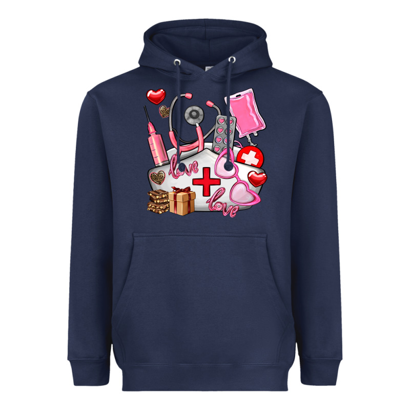 Nurse  Valentines Day Love Heavyweight Hoodie by AdoDesignShop | Teevron