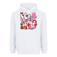 White nurse  valentines day love Heavyweight Hoodie - AdoDesignShop