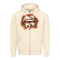 Sandshell baseball lips Zipper Hoodie - Zillion Design Studio