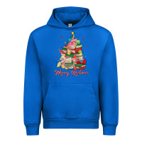 Cobalt merry bookmas christmas book tree Urban Hoodie - MaliasSmallBusiness