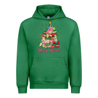 Emerald merry bookmas christmas book tree Urban Hoodie - MaliasSmallBusiness