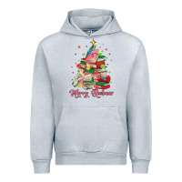 Heather Grey merry bookmas christmas book tree Urban Hoodie - MaliasSmallBusiness