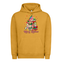 Pigment Peanut Butter merry bookmas christmas book tree Urban Hoodie - MaliasSmallBusiness