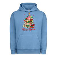 Pigment Pebble Blue merry bookmas christmas book tree Urban Hoodie - MaliasSmallBusiness