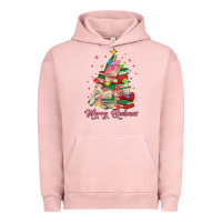 Pigment Salmon merry bookmas christmas book tree Urban Hoodie - MaliasSmallBusiness