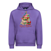 Tulip merry bookmas christmas book tree Urban Hoodie - MaliasSmallBusiness