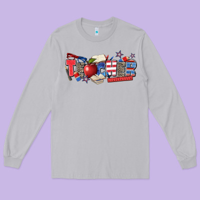 American Teacher Long Sleeve Tee Designed By Zillion Design Studio