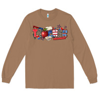 Toasted Coconut American teacher Long Sleeve Tee - Zillion Design Studio