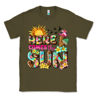 Army Green here comes the sun Classic Tee - texasbilliewilder
