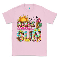 Bubblegum Pink here comes the sun Classic Tee - texasbilliewilder