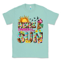 Seafoam here comes the sun Classic Tee - texasbilliewilder