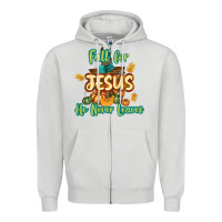 Dove Grey Fall for Jesus He Never Leaves Zipper Hoodie - texasbilliewilder