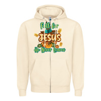 Sandshell Fall for Jesus He Never Leaves Zipper Hoodie - texasbilliewilder