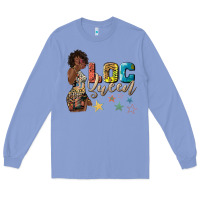 Colony Blue afro woman loc queen Long Sleeve Tee - texasbilliewilder