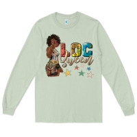 Matcha afro woman loc queen Long Sleeve Tee - texasbilliewilder