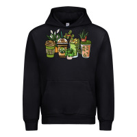 Black plant lover coffee cups Urban Hoodie - NancyCooperArtShop