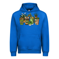 Cobalt plant lover coffee cups Urban Hoodie - NancyCooperArtShop