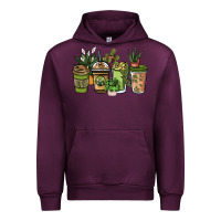 Mauve Wine plant lover coffee cups Urban Hoodie - NancyCooperArtShop
