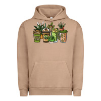 Pigment Burro plant lover coffee cups Urban Hoodie - NancyCooperArtShop