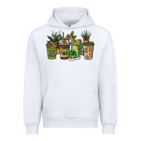 White plant lover coffee cups Urban Hoodie - NancyCooperArtShop