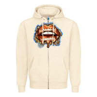 Sandshell american football lips Zipper Hoodie - Zillion Design Studio