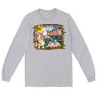 Moon Dust Easter Farm Bunny And Pig Long Sleeve Tee - RanaPortraitStore