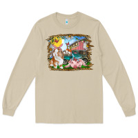Mushroom Easter Farm Bunny And Pig Long Sleeve Tee - RanaPortraitStore