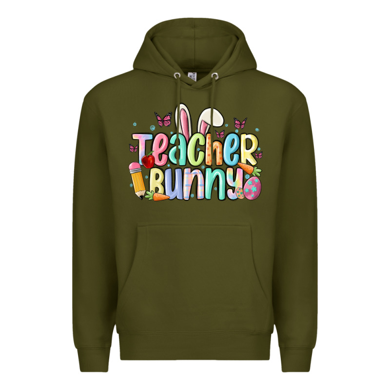Teacher Bunny Premium Hoodie by MaliasSmallBusiness | Teevron
